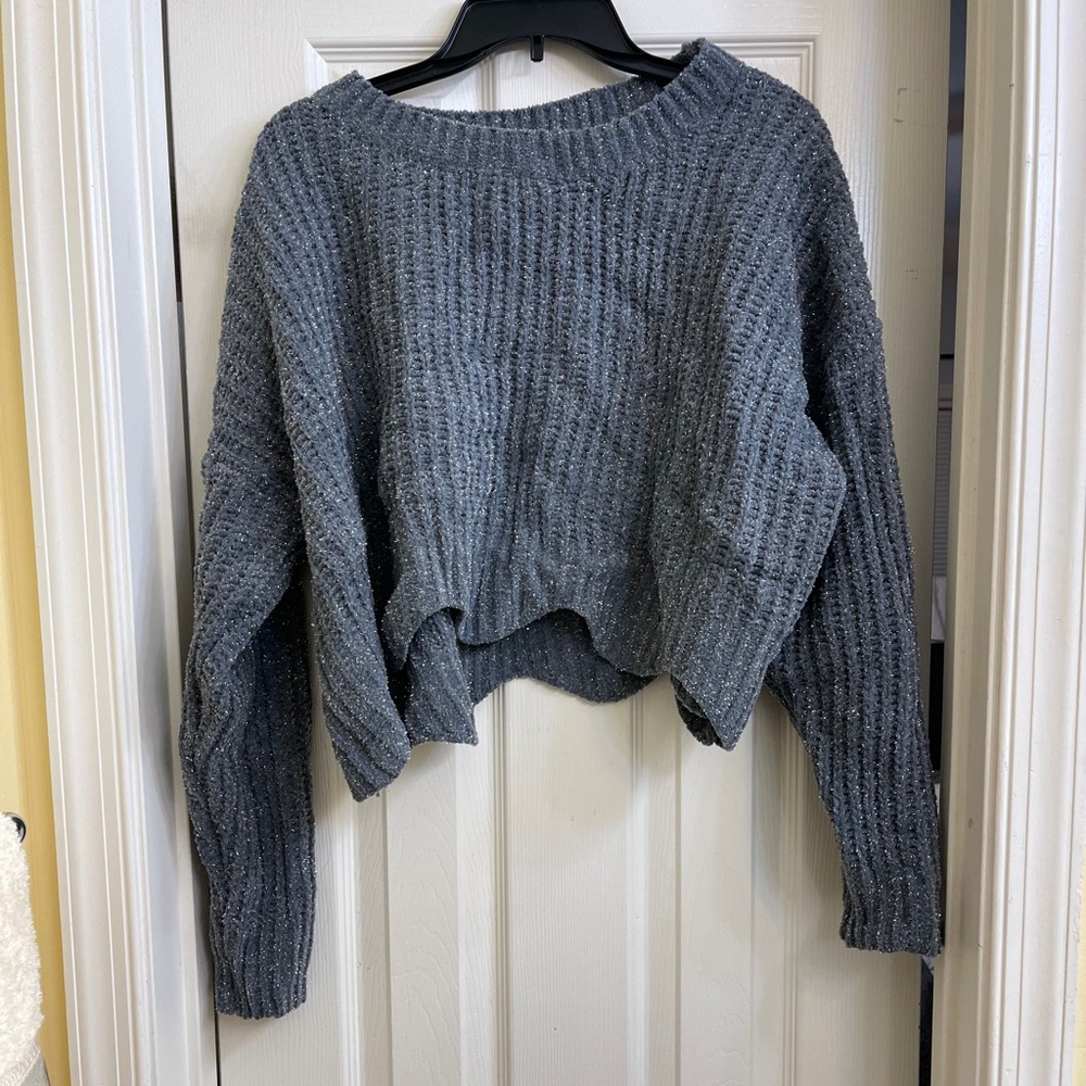 Gray Shimmering Sweater